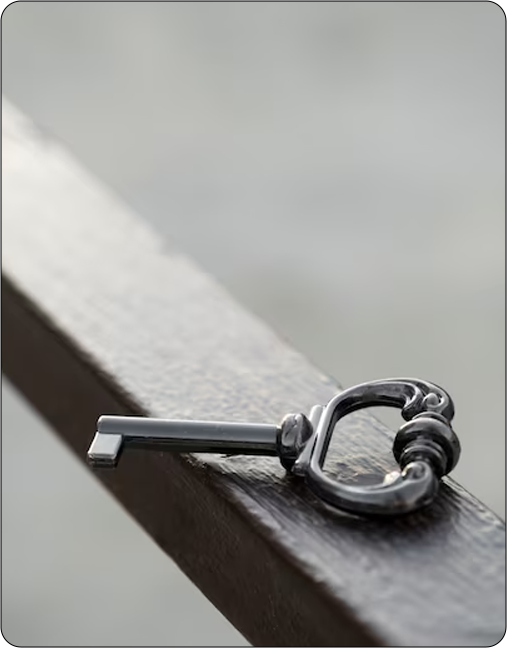 Close-up of a key